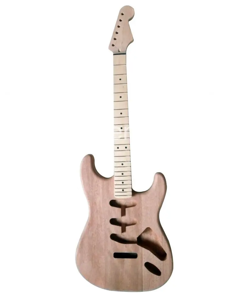 New High Quality Unfinished electric guitar body +neck maple wood fingerboard Mahogany body ST model New High Quality Unfinished electric guitar body +neck maple wood fingerboard Mahogany body ST model