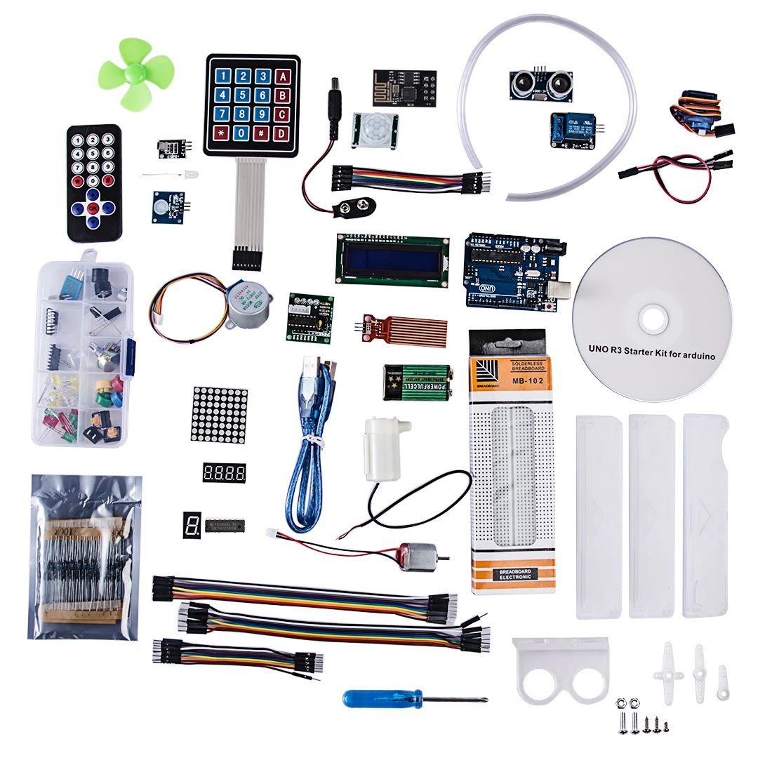Modiker 28 датчиков для UNO R3 Deluxe Basic Starter Kit для начинающих с Wifi модулем с CD учебником для Arduino программируемый