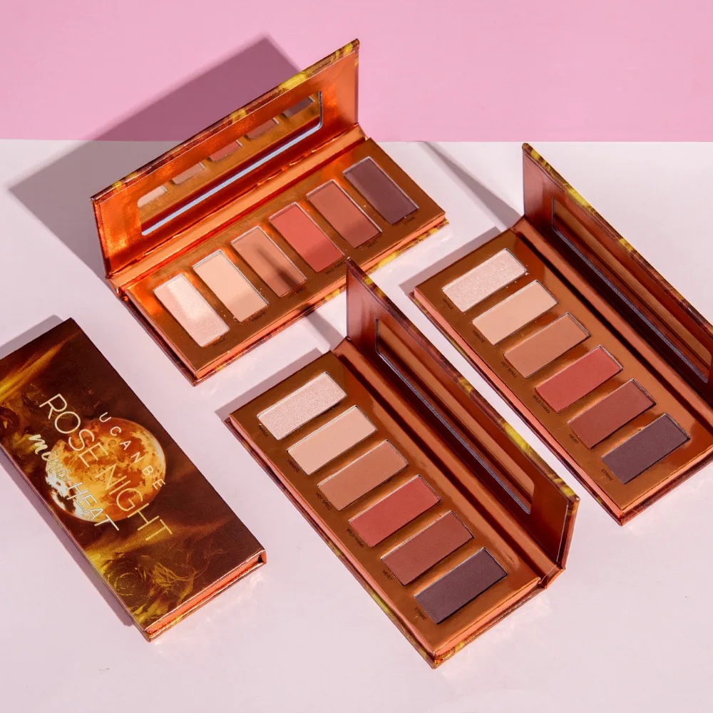 

UCANBE Brand Mini Heat Eyeshadow Makeup Palette 6 Colors Shimmer Matte Daily Basic Eye Shadow Powder Natural Nude Contour Set