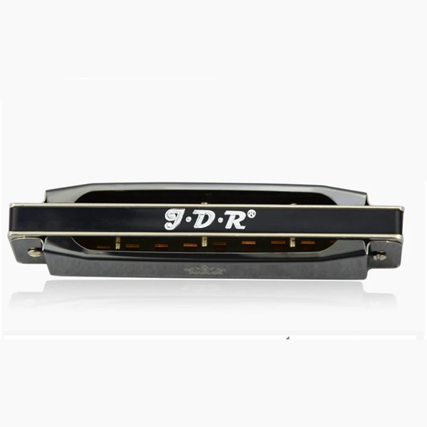 Instrumento de Vento Presentes para Crianças Gaita Diatônica Buracos Harpa Blues Preto Profissional Boca Órgão c Chave Adultos Jdr 10 - Image 2