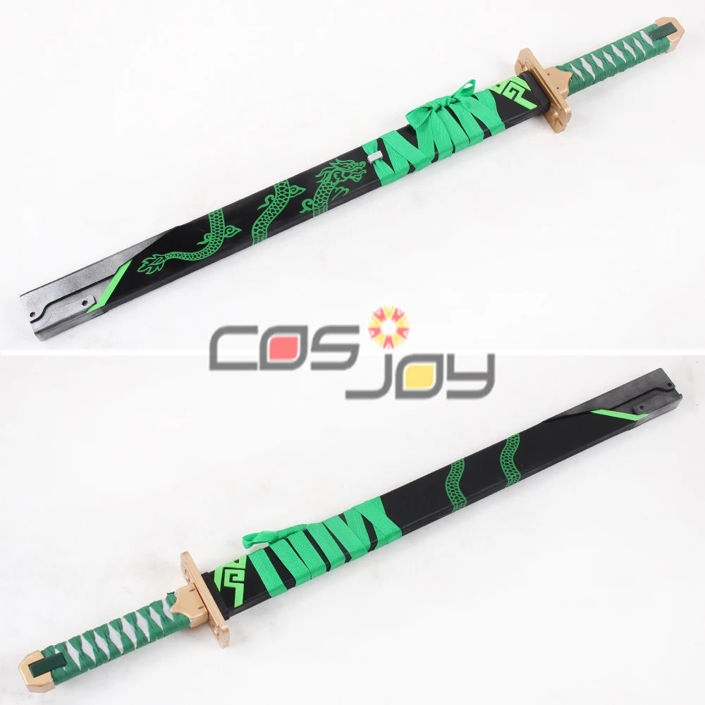 Cosjoy 4" OW Genji Воробей кожа длинный меч в ножнах Cosply Prop-1395
