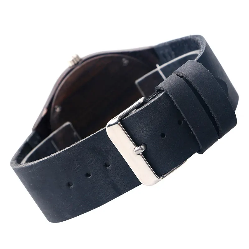 YISUYA Mens Wooden Wrist Watch Novel Bamboo Wood Creative Watches Black Genuine Leather Band Strap Quartz Males Watch relogio1 (9)