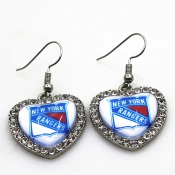 

Ice Hockey 5pair/lot NY Rangers Team Earrings For Women Fashion Sport Charms Jewelry Earrings Jewelry Sports Earring