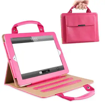 

Luxury Business Handbag Leather Case for iPad Air 2 Ladies Flip Wallet Stand Bags Smart Cover for Apple iPad6 iPad Air2 New Case