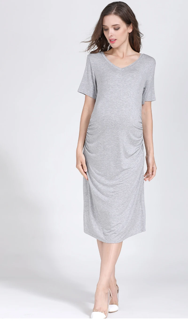 Emotion Moms короткий рукав летние платья для беременных легкий плащ до колен платье для беременных женщин