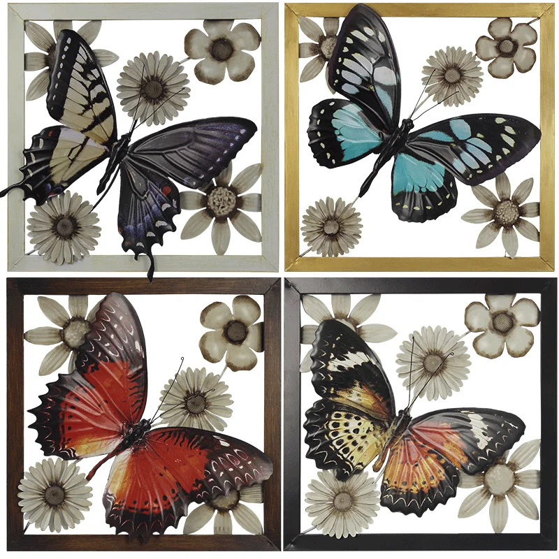 

Metal steel Embossed 3d butterfly wall decoration home living bed room sofa hotel elegant hanging DIY ornaments creative gifts