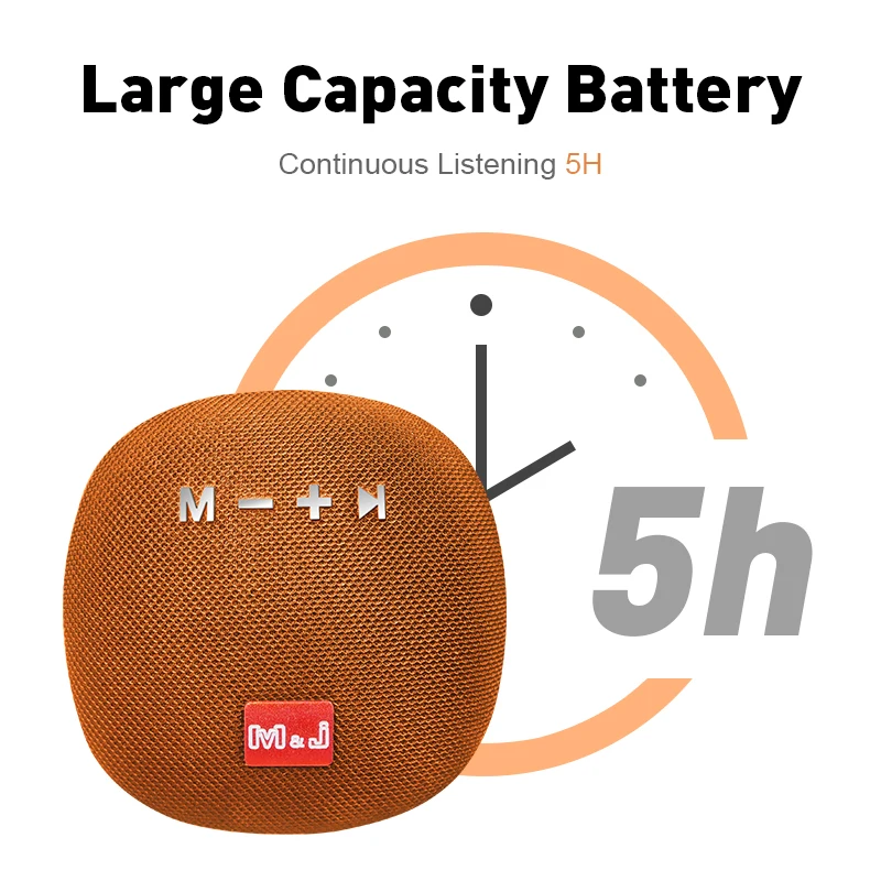 M & J беспроводной портативный Bluetooth динамик Водонепроницаемый мини стерео музыкальная Колонка открытый Handfree громкий динамик Suppot TF/SD карта