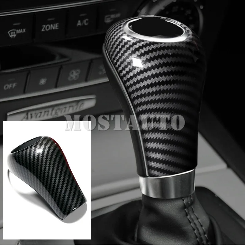 

For Benz C Class W203 W204 S204 ABS Console Gear Shift Knob Trim Cover 2004-2013 Black/Red