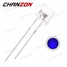 100 шт., 5 мм, плоский светодиод, прозрачный свет, 5 мм, ультра яркий, 3 в, широкий угол, светодиод, светодиодный светильник, сквозное отверстие