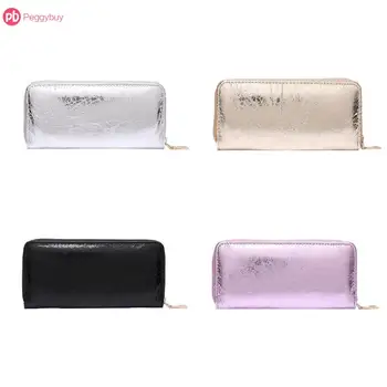 

Multiple Colors And Types Sequins And Marble Crack PU Leather Women Lady Glitter Laser Long Clutch Zipper Wallets Purse