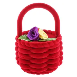 Бархатное цветочное кольцо коробка для сережек показ хранилища ювелирных украшений Чехол ювелирные изделия шик