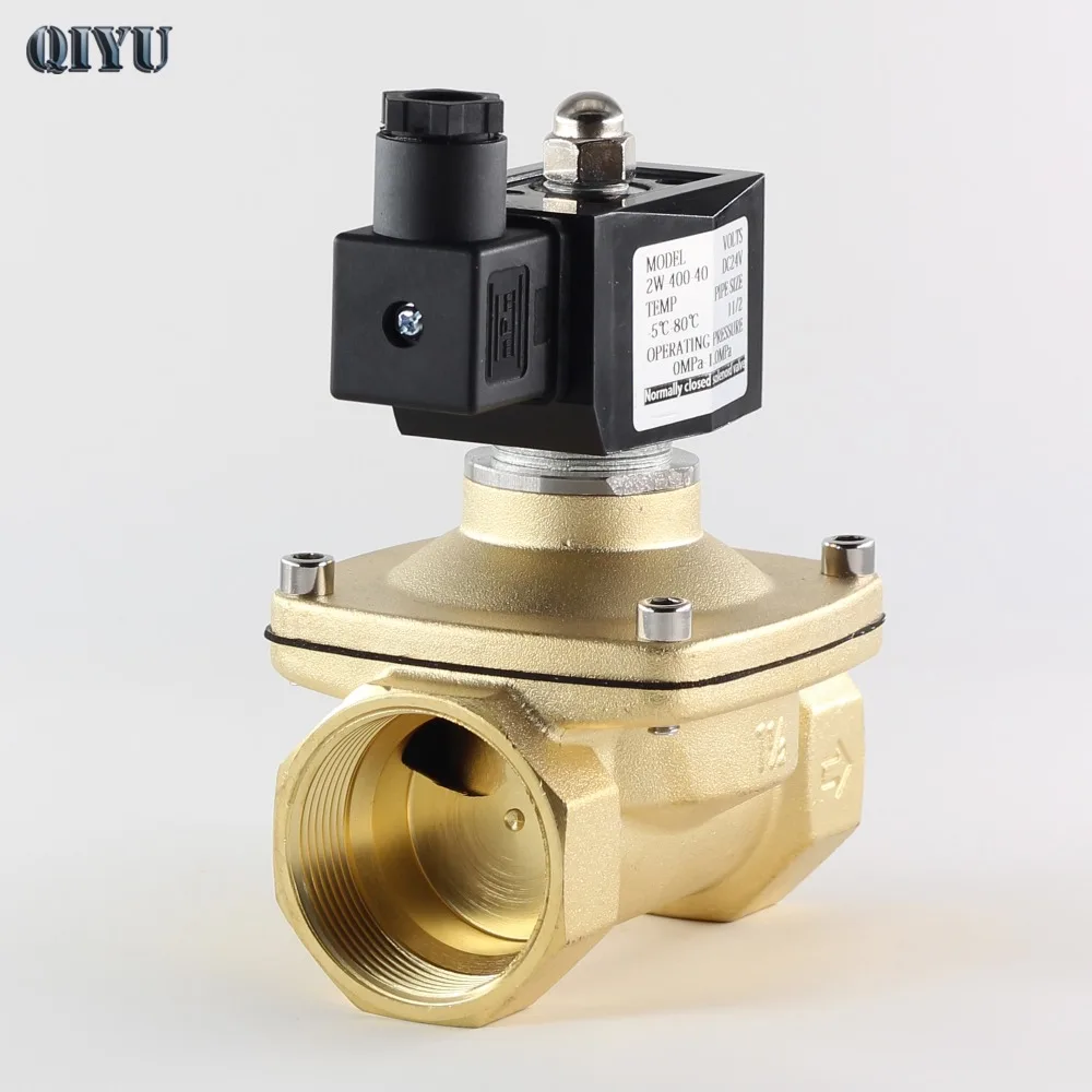 AC110V/220 V/380 V DC12V/24 нормально закрытый Соленоидный клапан воды латунные воздушные