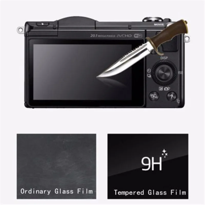 

0.3mm 9H Ultrathin Optical Tempered Glass LCD Screen Protective Film Camera LCD Protector Guard Film For Sony A6000 A6300 A6500