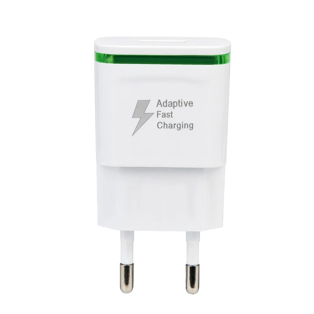 QC3.0 USB порт зарядное устройство Быстрая зарядка для iPhone для Samung свет светодиодный ЕС вилка настенный адаптер Мобильный Универсальный зарядный телефон