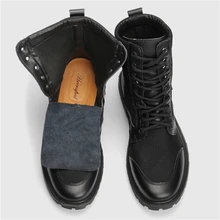 Мужские осенние ботинки размер 37-48 бренд HECRAFTED кожаные мужские ботинки# ZW1199