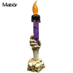 Творческие романтические свечи свет светодиодный свечи светильник светодиодный Хэллоуин Череп скелетных рук best подарок вечерние лампа