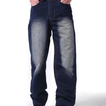 Новинка панк карго джинсы скейтборд Модные мужские мешковатые хип хоп джинсы размера плюс 30-44 46