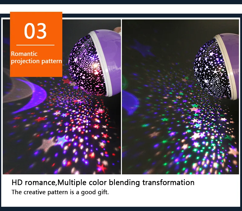 Ночной светильник, проектор, звезда, луна, небо, вращающаяся на батарейках, прикроватная лампа для детей, детская спальня, детская