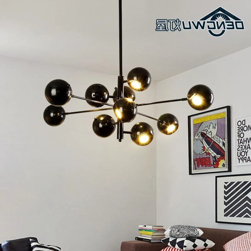 

The Pendant light personality Beanstalk clothing store office iron Creative Art living room lamps FG511