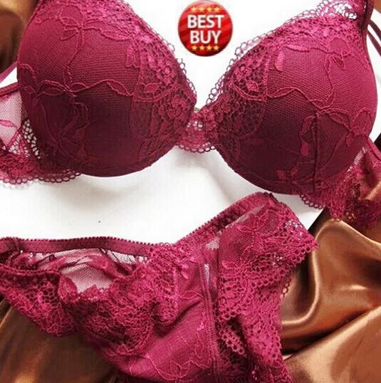 Bra&Panties Fashion lady underwear women Set deep V lace
