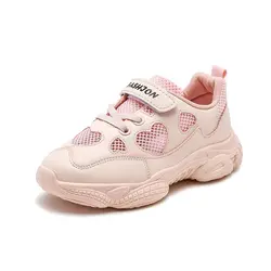 Дизайнерские кроссовки для детей девочки розовые туфли Новое поступление Девочки Детская спортивная обувь Мальчики 2019 Летняя обувь