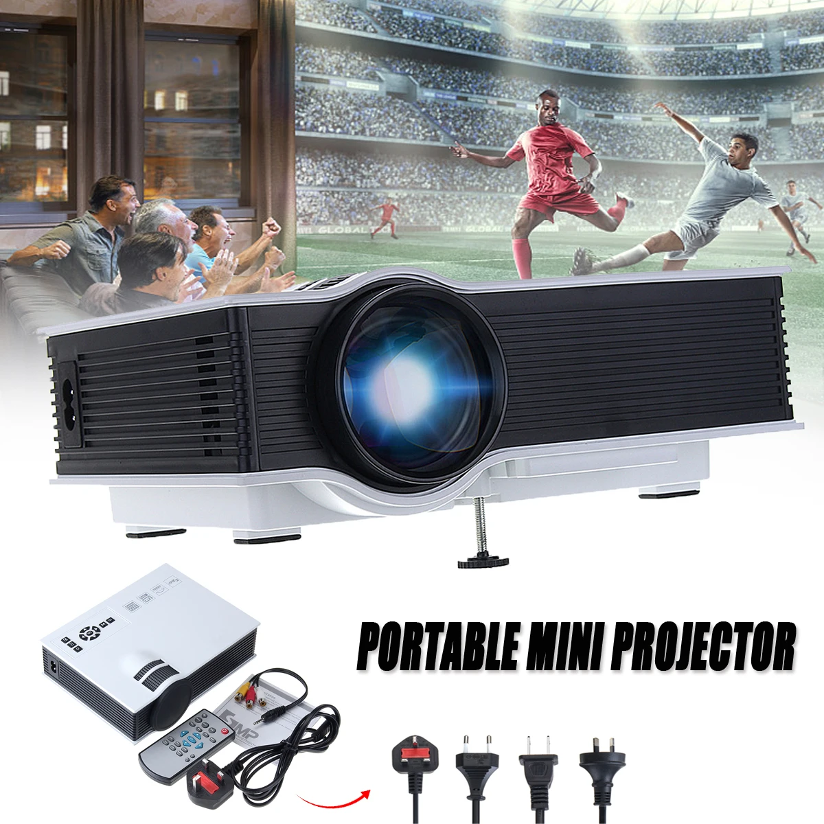 

For GIGXON G40 1200 LM 1080P Led Projector Home Theater Full HD Compatible Mini Projector HDMI for Home Cinema TV Laptop Gam