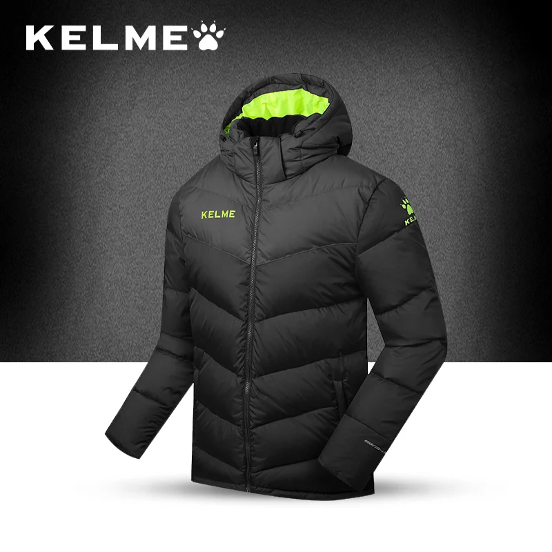 KELME Men's Professional Winter Down Jacket For Men Soccer Jaqueta