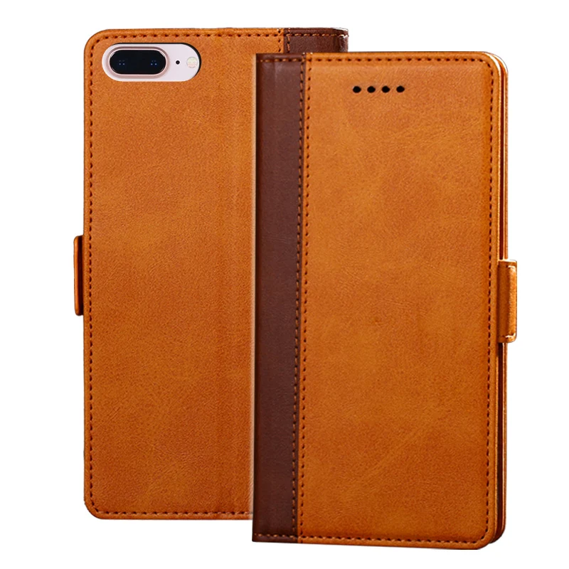 For Apple iPhone 8 Case Silk Leather & Silicone Flip Cover iPhone 8