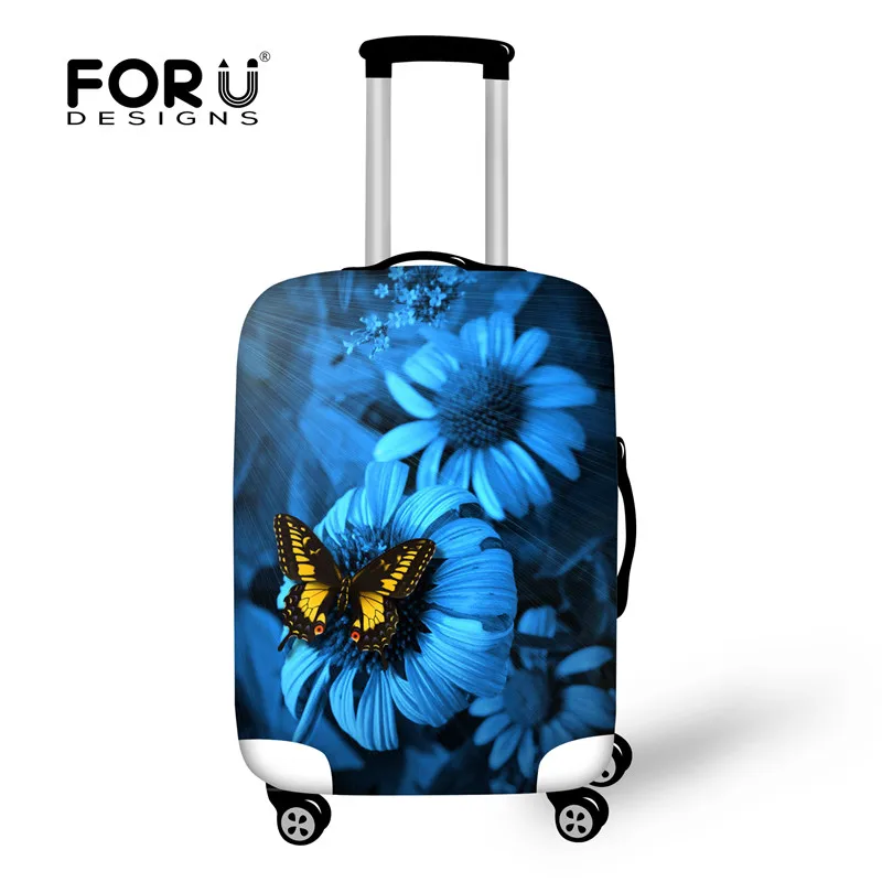 FORUDESIGNS Защитная крышка для чемодана 3D бабочка эластичный прочный Пыленепроницаемый Чехол для 18-30 дюймов багажник Сумка Чехол чемодан чехлы - Цвет: H227