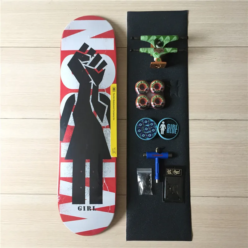 Pro Skateboard Deck Trucks Wheels & Bearings Mixed Complete Skate Set