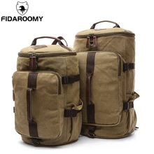 Холщовая дорожная сумка для мужчин, большая вместительность, мужская деловая походная сумка для ручной клади, сумка для путешествий, модная сумка-рюкзак