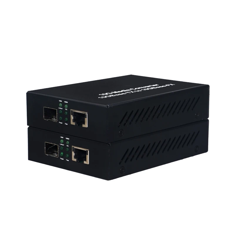 1 пара 10G конвертер медиафайлов SFP RJ45 Ethernet оптический Порты и разъёмы волоконно-оптический переключатель волоконно-оптический модуль