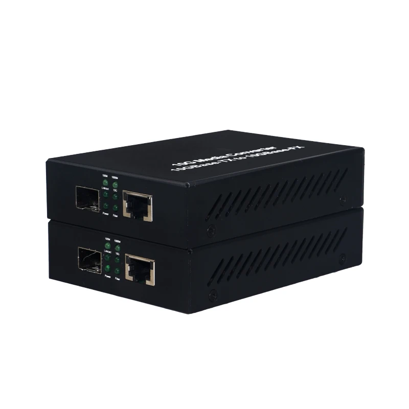 

1 Pair 10G SFP Media Converter RJ45 Ethernet to Optical Port Fiber Optic Switch Fiber Optic Transceiver Module