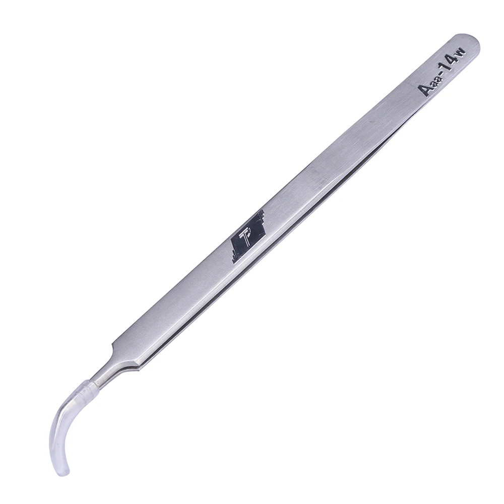 Precisión de acero inoxidable Pinzas Pinzetta curvado DIY Pinzas para herramientas de reparación del teléfono móvil