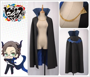 

Voice Actor Division Rap Battle Jyuto Iruma Cosplay Cape Long Black Cloak Mantle with Wings Halloween Carnival Christmas