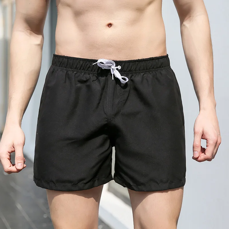 

Summer New Shorts Men Fashion Quick Dry Mens Beach Shorts Causal Drawstring Fitness Male Board Shorts Solid Color Gym Clothing
