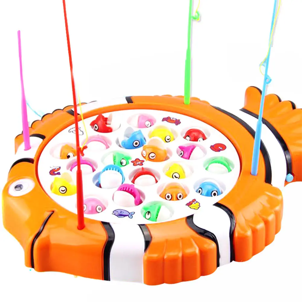 Детская настольная игрушка для рыбалки, электрическая Магнитная развивающая вращающаяся игрушка AN88 - Цвет: D