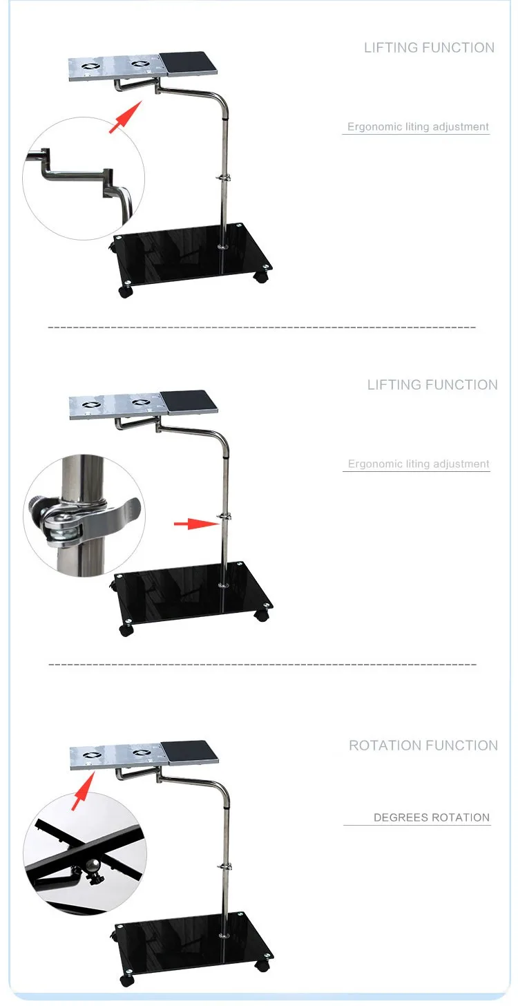 Многофункциональный передвижной стол для ноутбука с полным движением, портативная прикроватная/диван подставка для ноутбука, подставка для планшета, компьютера, подставка для ноутбука+ коврик для мыши