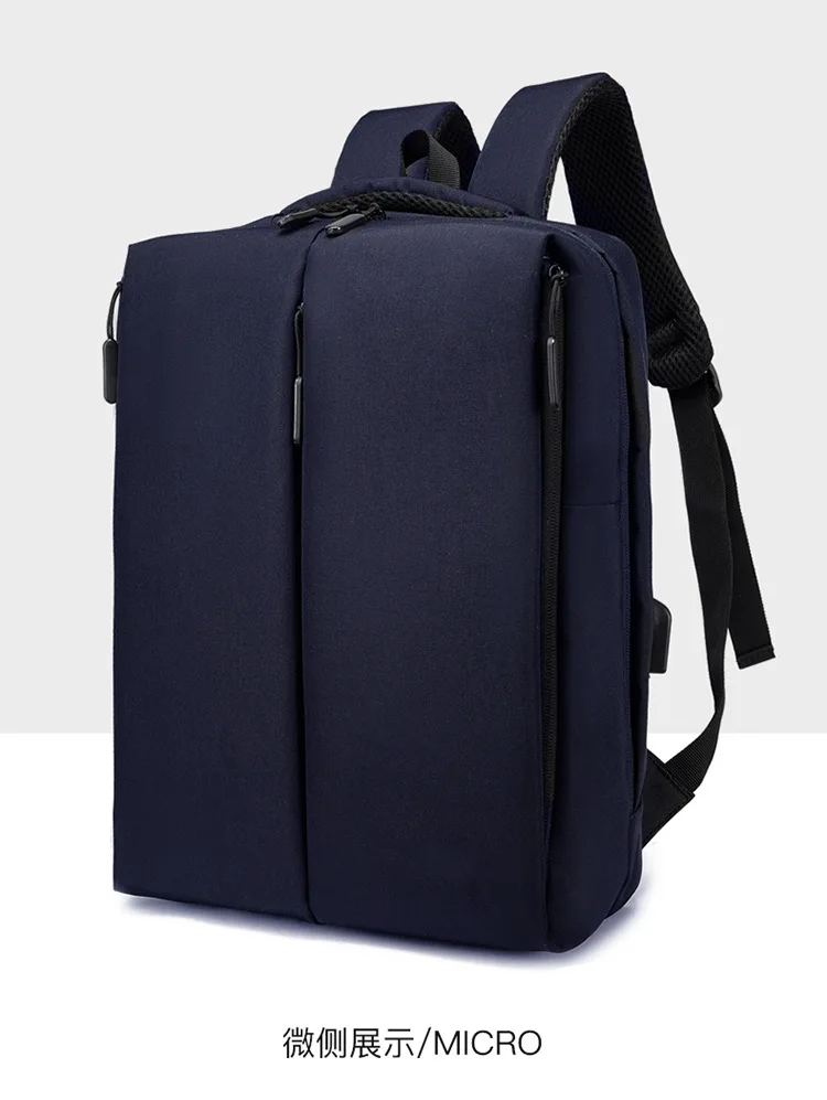 Мужская сумка через плечо, деловой рюкзак для отдыха, USB Студенческая водонепроницаемая сумка для компьютера