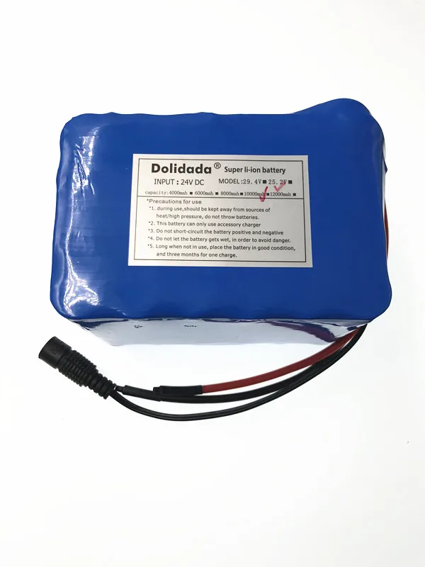 Dolidada 25,2 V 8000 mah 18650 аккумулятор, литиионый аккумулятор, 25,2 v электрический велосипед мопед/Электрический/литий-ионный аккумулятор+ зарядное устройство