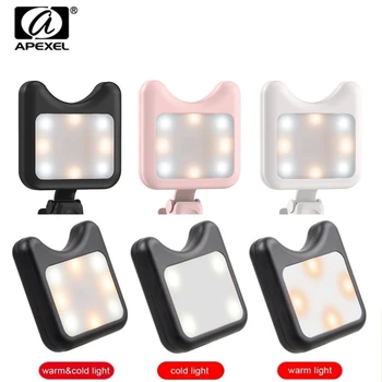 

APEXEL For All Kinds of Phone Rechargeable USB Charge with battery charging Selfie Portable LED Ring Fill Light Camera APL-FL01