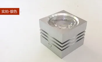 

30PCS/LOT LED COB 5W spotlight COB Downlight square surface mounted down light lamp black silver background dimmable