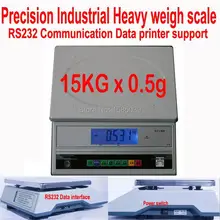 Точность 15 кг x 0,5 г APTW418 0,5g-15 кг RS232 данных принт промышленные весы Измерение веса весы кухонные весы для продуктов