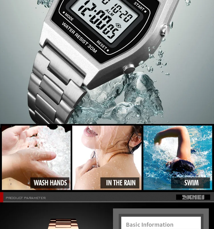 Skmei, мужские спортивные цифровые часы, люксовый бренд, мужские, светодиодный, электронные наручные часы, 30 м, водонепроницаемые, 12/24 часа, часы, Relogio Masculino