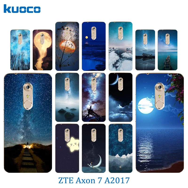 5 дюймов для ZTE Axon 7 A2017 чехол телефона мягкий силикон с узором ночного неба задняя