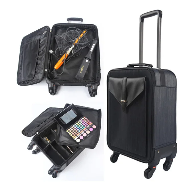 CARRYLOVE Многофункциональный Специальный косметический чехол Скалка багажа Спиннер 20 дюймов для женщин каюта чемодан колеса носить на тележке