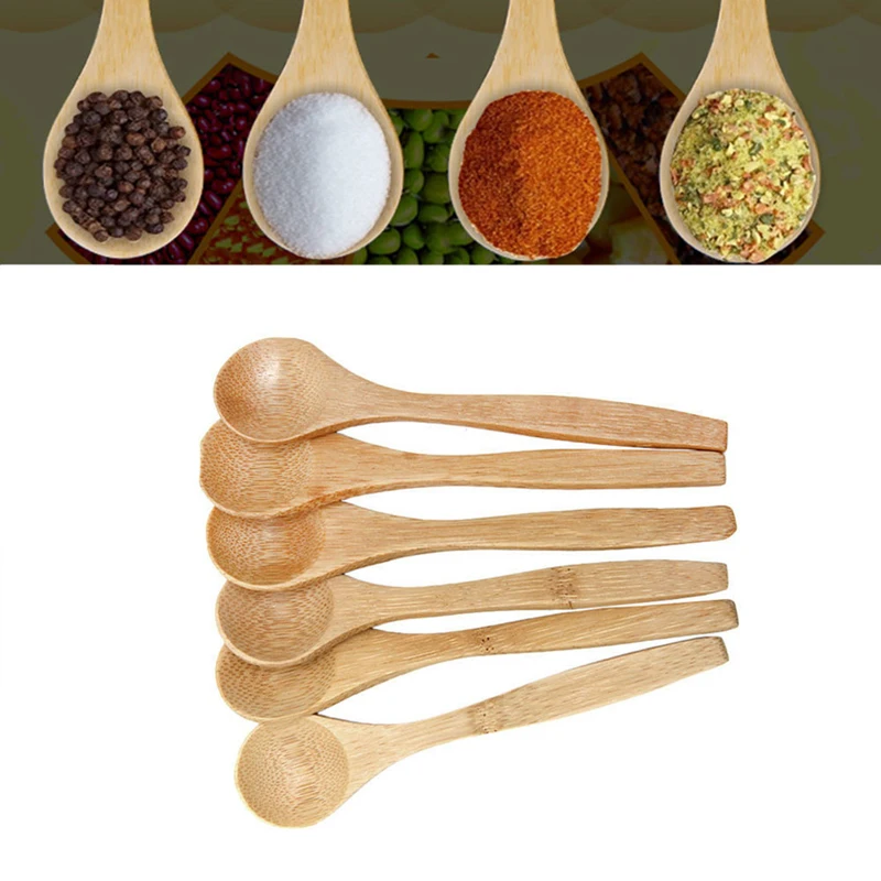 

6 Pcs Set Bamboo Wooden Utensil Kitchen Cooking Tools Spoon Spatula Mixing New-P101