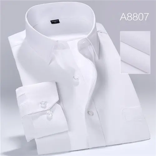 Новое поступление, брендовая мужская деловая рубашка с длинным рукавом, рубашки с отложным воротником, мужские рубашки, большие размеры, мужские повседневные рубашки XT522 - Цвет: A8807
