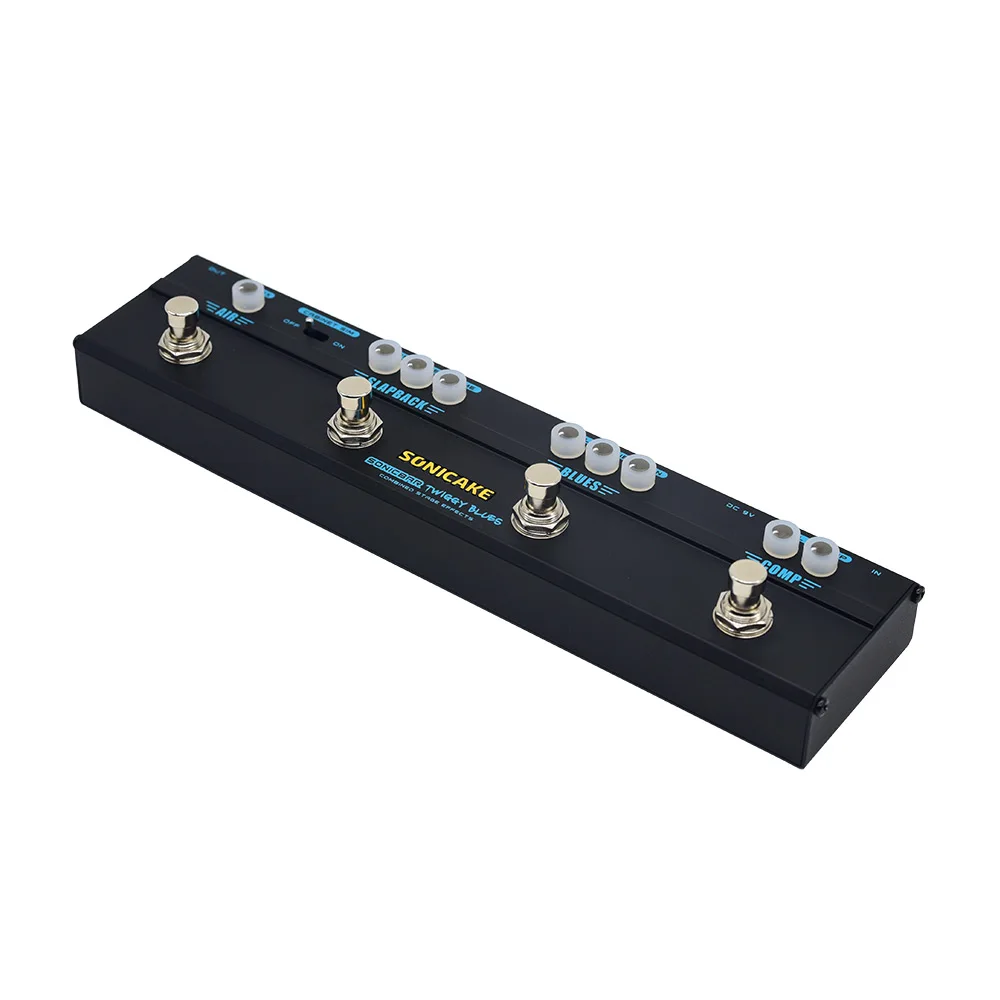 Sonicake Pedal De efectos para Guitarra Twiggy Blues combinado 4 en 1 Multi Pedal De efectos De Guitarra De compresión Overdrive demora Reverb Sonicake Pedal De efectos para Guitarra Twiggy Blues combinado 4 en 1 Multi Pedal De efectos De Guitarra De compresión Overdrive demora Reverb