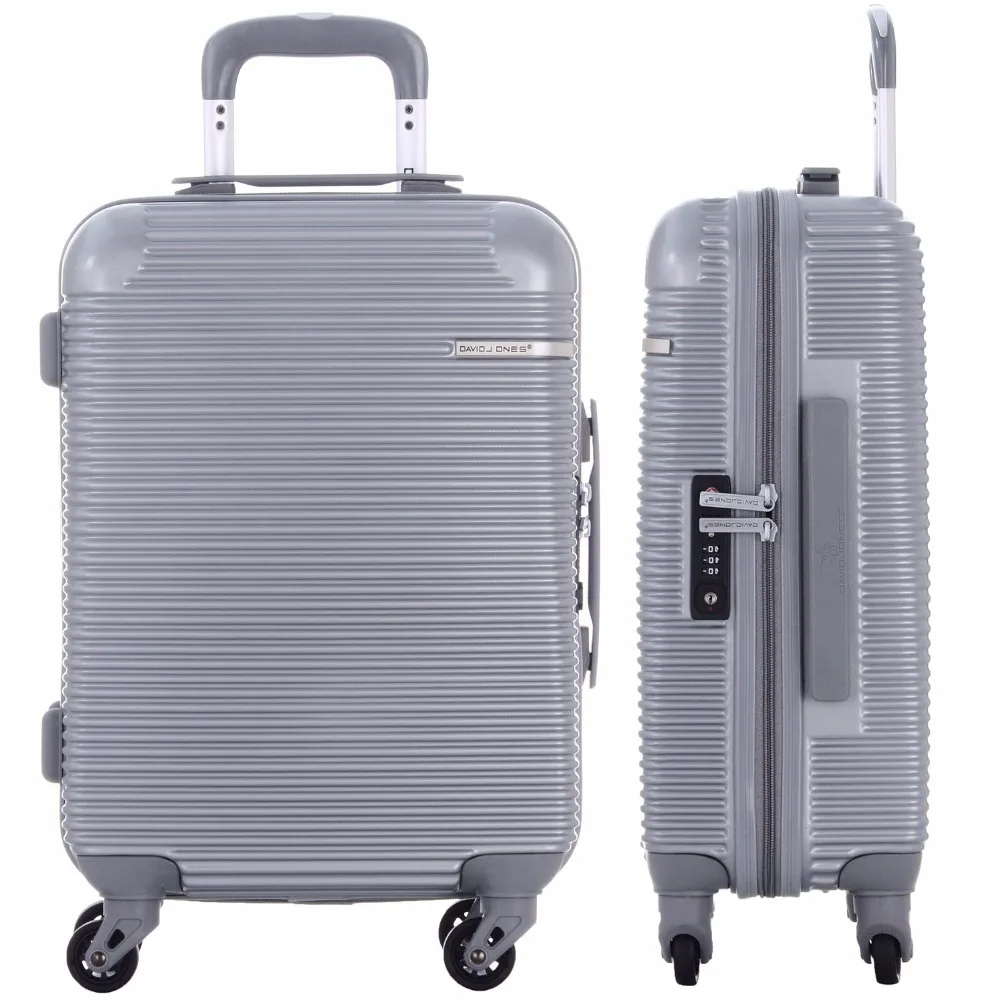 

DAVIDJONES wheel travel suitcase trolley bag spinner large women rolling luggage bag girl vintage suit case box 28 inch trunk